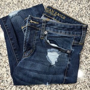 American Eagle Ripped Skinny Jeans 28x32